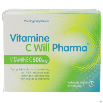 Vitamine c  500mg will pharma lib.prol.   caps  60
