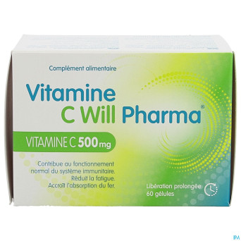 Vitamine c  500mg will pharma lib.prol.   caps  60