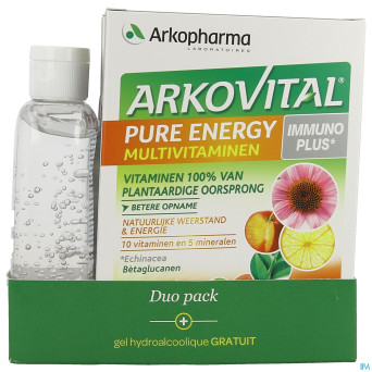 Arkovital pure energy immun.duo comp60+gel h.100ml