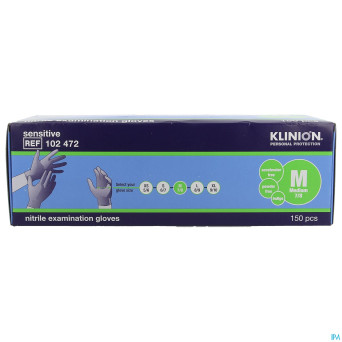 Klinion gants nitrile 24cm indigo m    150