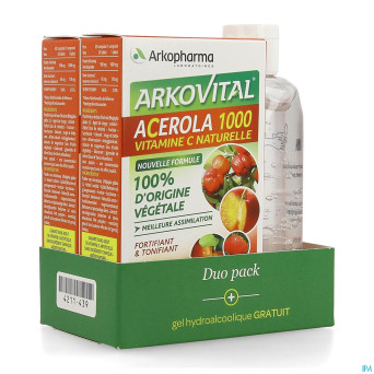Arkovital acerola duopack comp 60 +gel hydro 100ml