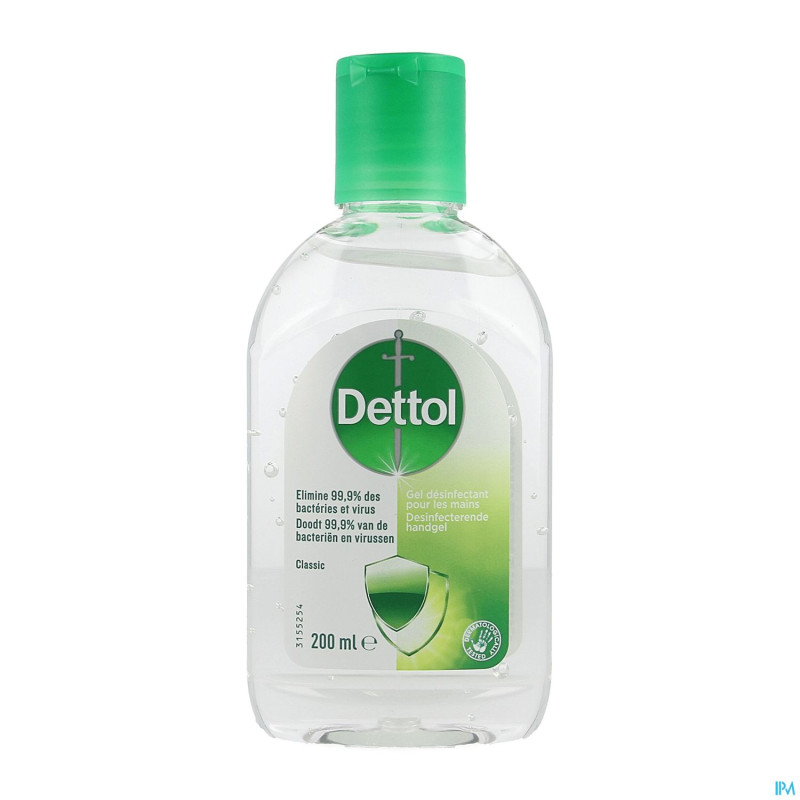 Dettol gel desinfectant mains classic 200ml