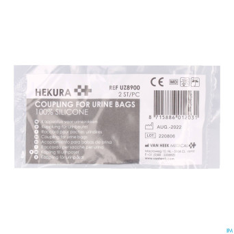 Hekura raccord silicone poche urinaire    2 uz8900