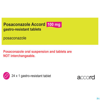 Posaconazole accord 100mg gastroresist comp 24