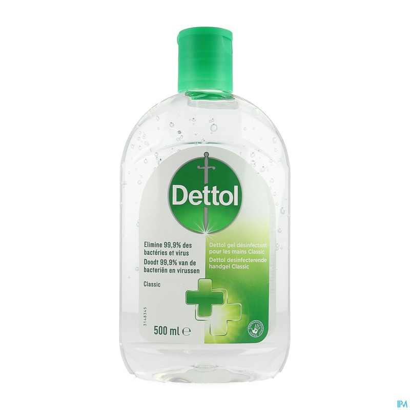 Dettol gel desinfectant mains classic    500ml
