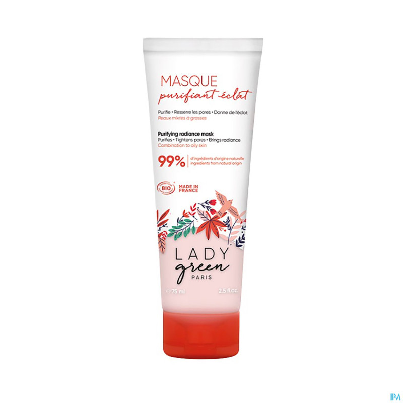 Lady green masque purifiant eclat 75ml