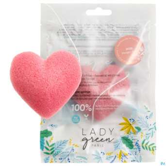 Lady green eponge konjac visage rose