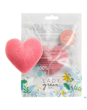Lady green eponge konjac visage rose