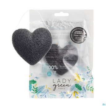 Lady green eponge konjac visage charbon