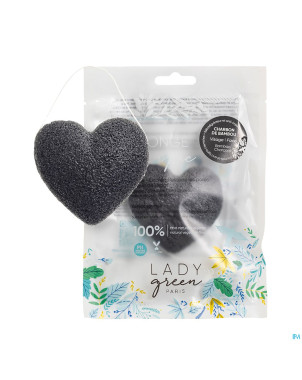 Lady green eponge konjac visage charbon
