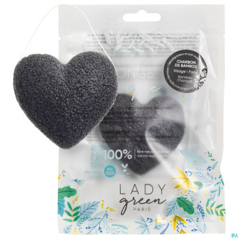 Lady green eponge konjac visage charbon
