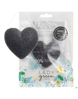 Lady green eponge konjac visage charbon