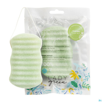 Lady green eponges konjac corps aloe vera