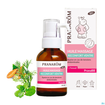 Pranarom pranabb huile massage reconf.ventre 30ml