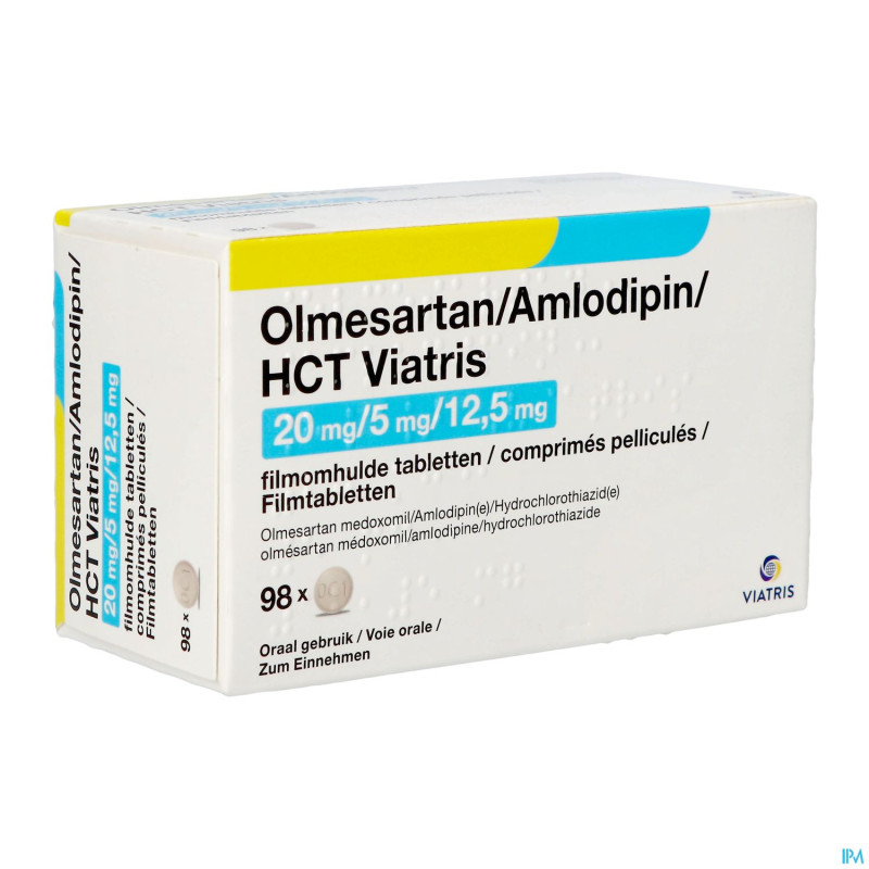 Olmesart/amlodip/hct viatris 20/5/12,5 comp pel 98