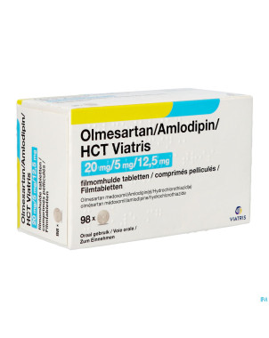 Olmesart/amlodip/hct viatris 20/5/12,5 comp pel 98