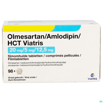 Olmesart/amlodip/hct viatris 20/5/12,5 comp pel 98
