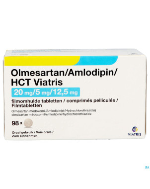 Olmesart/amlodip/hct viatris 20/5/12,5 comp pel 98