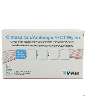 Olmesart/amlodip/hct viatris 20/5/12,5 comp pel 98