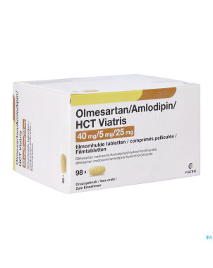 Olmesartan/amlodip/hct viatris 40/5/25 comp pel 98