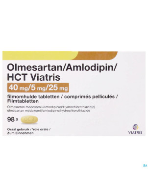 Olmesartan/amlodip/hct viatris 40/5/25 comp pel 98
