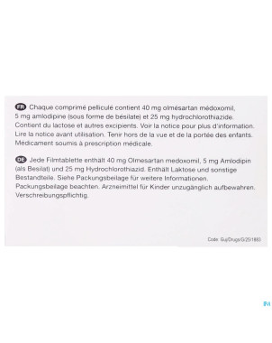 Olmesartan/amlodip/hct viatris 40/5/25 comp pel 98