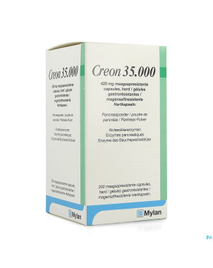 Creon 35000 420mg gastroresist caps dur 200 hdpe