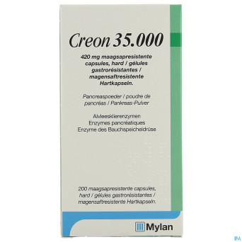 Creon 35000 420mg gastroresist caps dur 200 hdpe