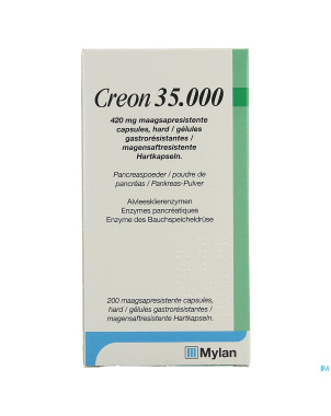 Creon 35000 420mg gastroresist caps dur 200 hdpe