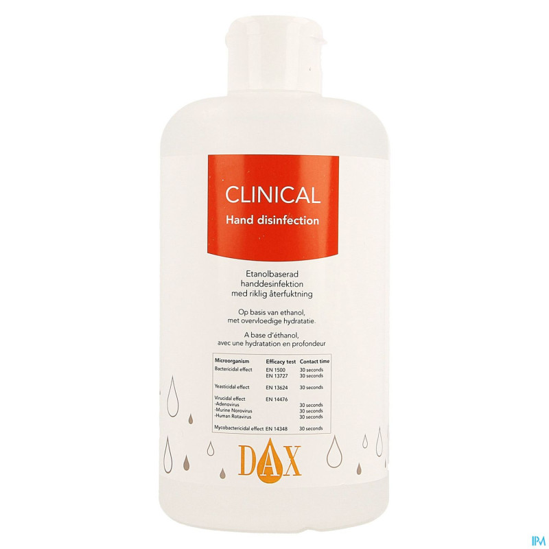 Dax clinical desinfectant main    fl souple 500ml