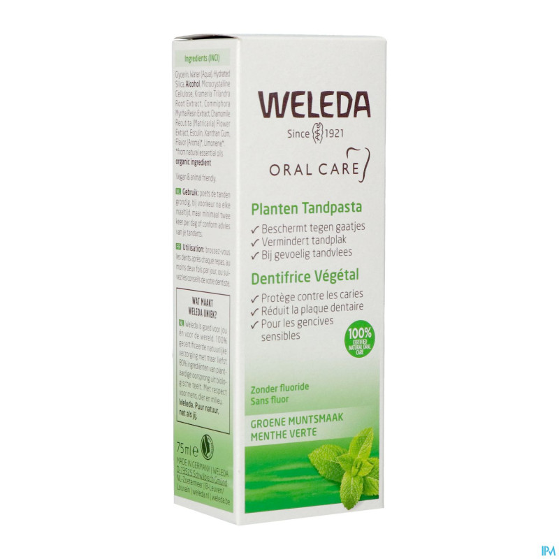 Weleda dentifrice vegetal tube 75ml