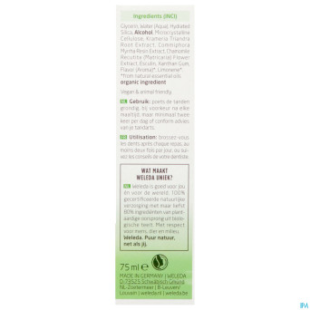 Weleda dentifrice vegetal tube 75ml