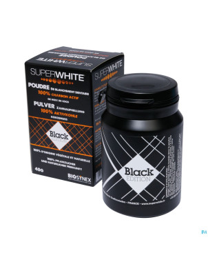 Superwhite poudre charbon actif black edition 40g