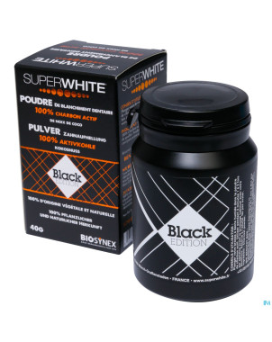 Superwhite poudre charbon actif black edition 40g