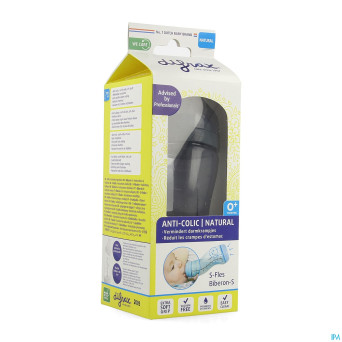 Difrax biberon-s natural bleu-gris 170ml