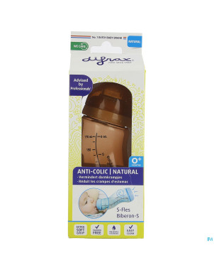 Difrax biberon-s natural brun 170ml