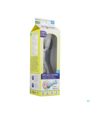 Difrax biberon-s natural bleu-gris 250ml