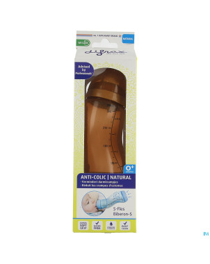 Difrax biberon-s natural brun 250ml