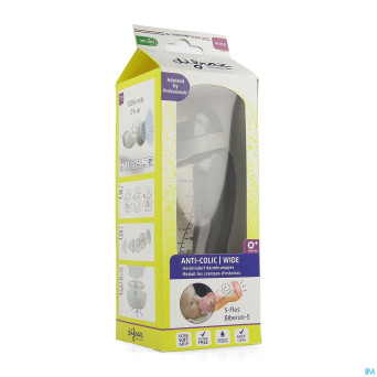 Difrax biberon-s wide gris 310ml