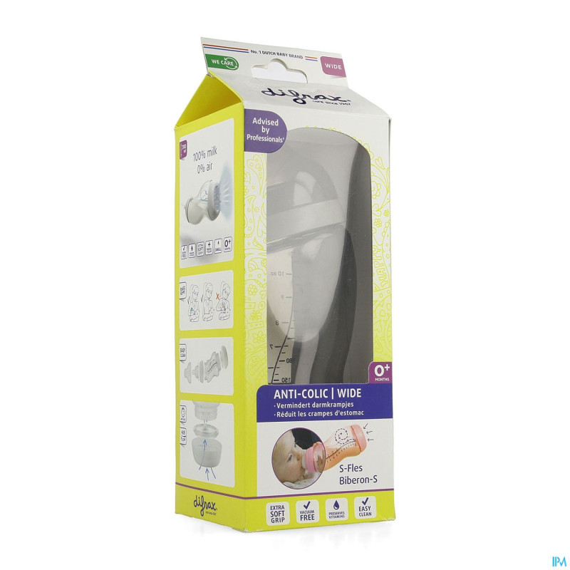 Difrax biberon-s wide gris 310ml