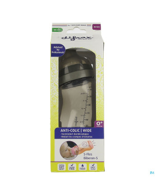 Difrax biberon-s wide gris 310ml