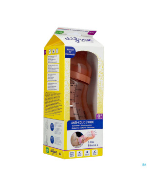 Difrax biberon-s wide brun 310ml