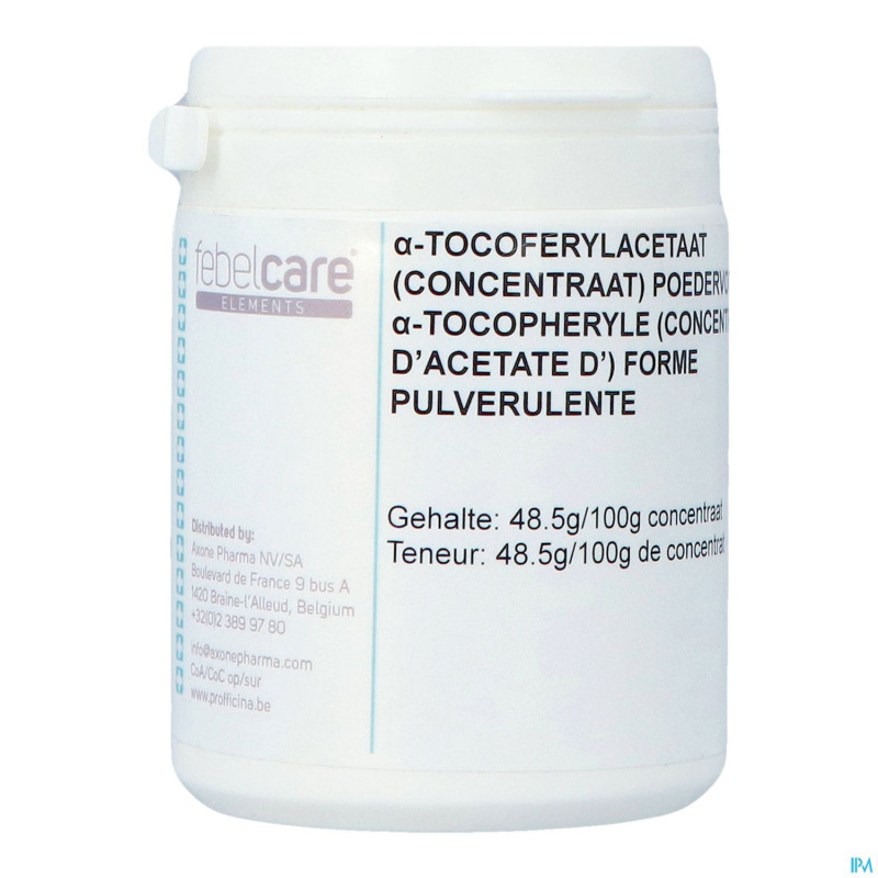 Alpha-tocopheryle acet.con.pdr vit e 100gfebelcare