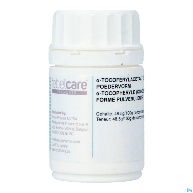 Alpha-tocopheryle acet.con.pdr vit e 25g febelcare