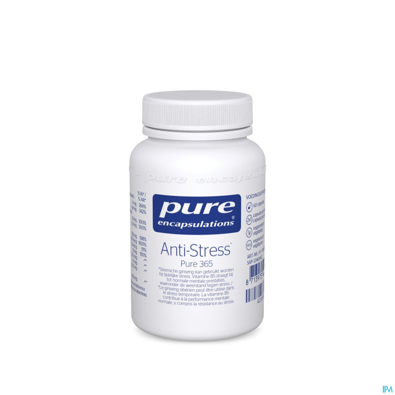 Pure encapsulations anti stress pot caps 60