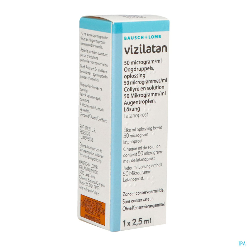 Vizilatan 50mcg/ml collyre sol 1 x 2,5ml