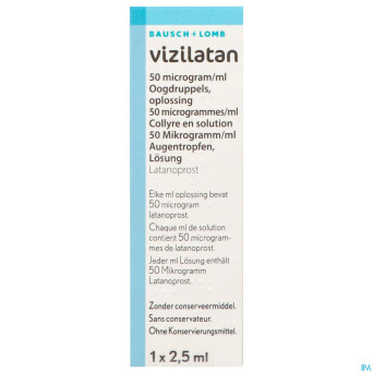 Vizilatan 50mcg/ml collyre sol 1 x 2,5ml