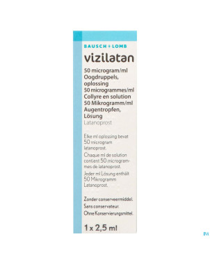 Vizilatan 50mcg/ml collyre sol 1 x 2,5ml