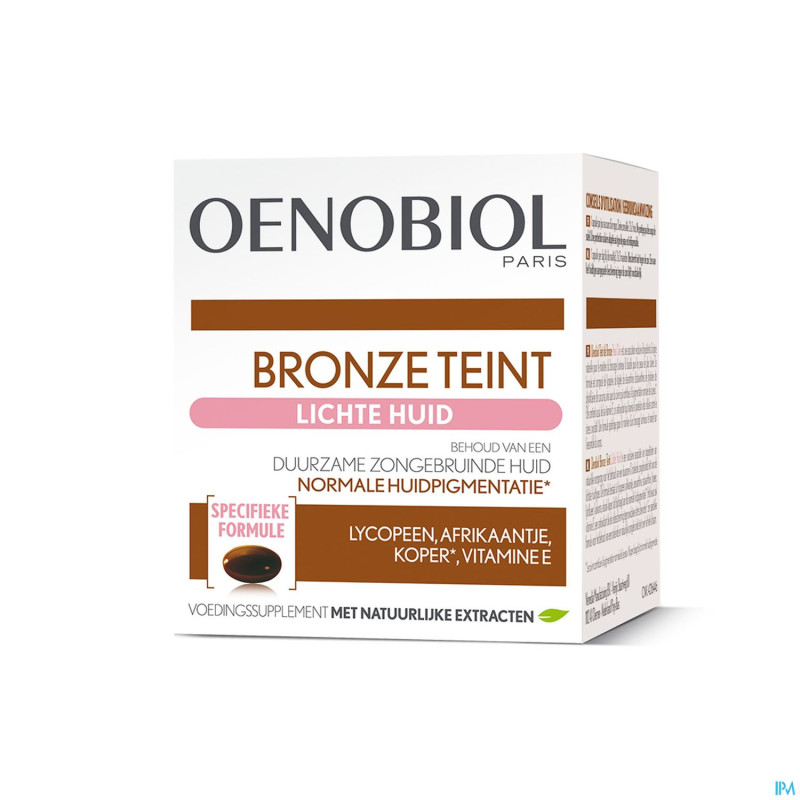 Oenobiol teint bronze peau claire    caps 30