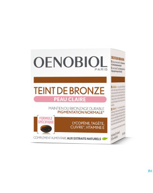 Oenobiol teint bronze peau claire    caps 30